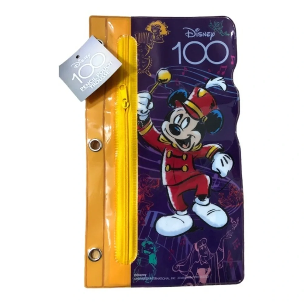 2 Disney 100th Anniversary Mickey Mouse & Disney characters pencil case‎ pouch